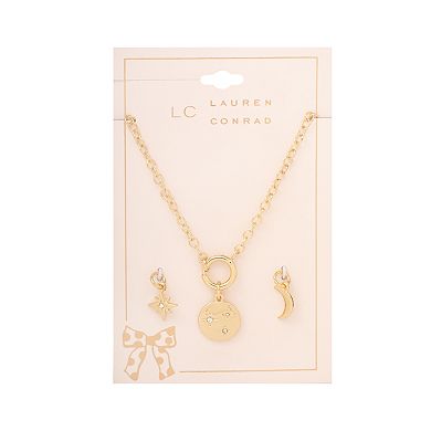 LC Lauren Conrad Gold Tone Celestial Charm Neckalce