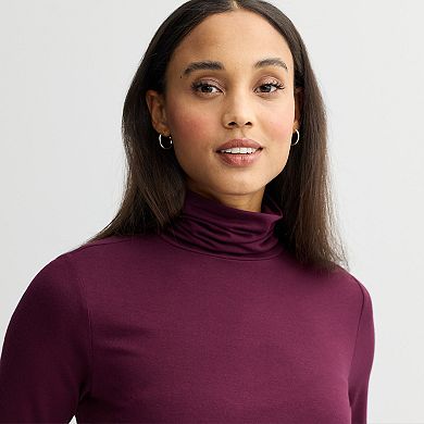 Women's Croft & Barrow® Fitted Turtleneck