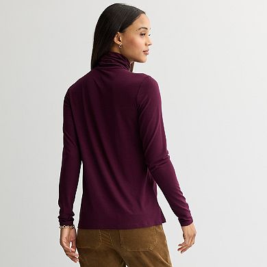 Women's Croft & Barrow® Fitted Turtleneck