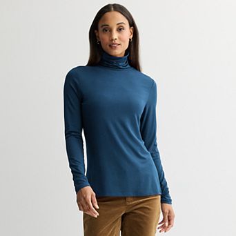 Women's Croft & Barrow® Fitted Turtleneck