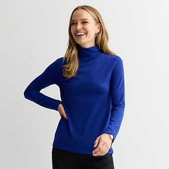 Women's Croft & Barrow® Fitted Turtleneck