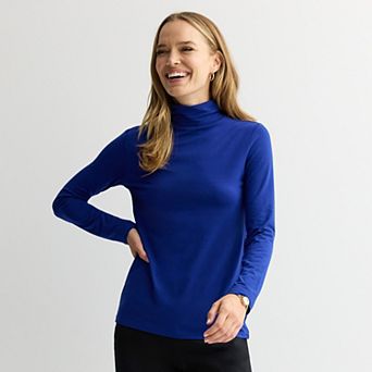 Women's Croft & Barrow® Fitted Turtleneck