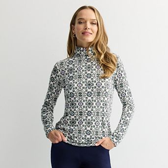 Women's Croft & Barrow® Fitted Turtleneck