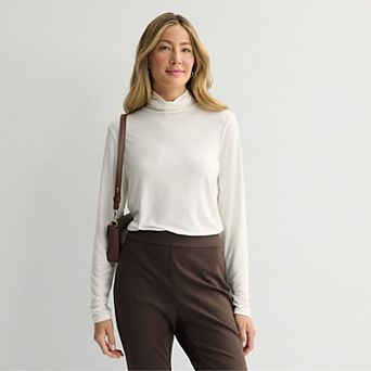Women's Croft & Barrow® Fitted Turtleneck