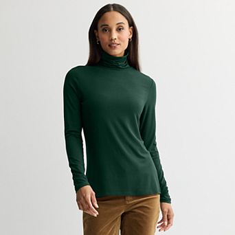 Women's Croft & Barrow® Fitted Turtleneck