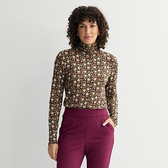 Women's Croft & Barrow® Fitted Turtleneck