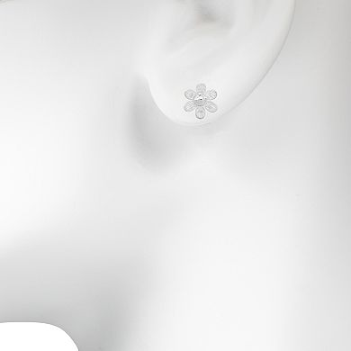 LC Lauren Conrad Initial Floral Filigree Necklace & Post Earring Set