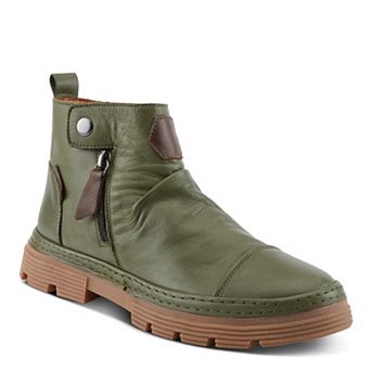 Spring Step Wasser Women's Leather Ankle Booties With Zip Closure