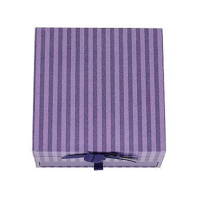 Paige Harper 14k Gold Flash Plated Cross Necklace, 3-Pair Cubic Zirconia Earring & Jewelry Box Set