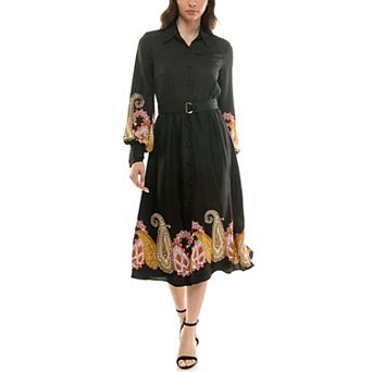 Women's Maison Tara Border Print Shirtdress