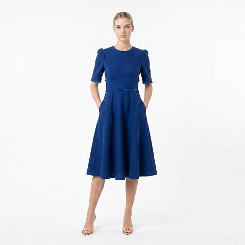 Женские платья Maison Women's Maison Tara Knit Boucle Fit & Flare Midi Dress
