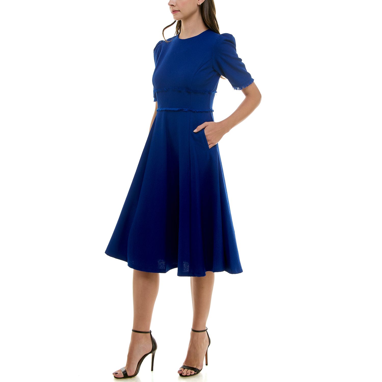Женское платье Maison Tara Knit Boucle Fit & Flare Midi — фото 2
