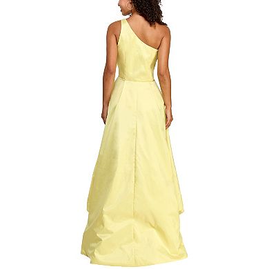 Women's Maison Tara One Shoulder Rosette High Low Gown
