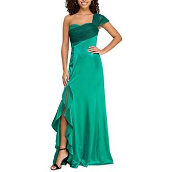 Women's Maison Tara One Shoulder Stretch Satin Evening Gown