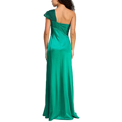 Women's Maison Tara One Shoulder Stretch Satin Evening Gown