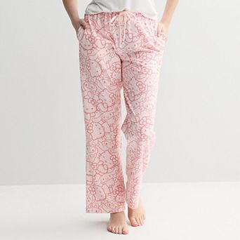 Juniors' Hello Kitty All-Over Print Bootcut Pajama Pants