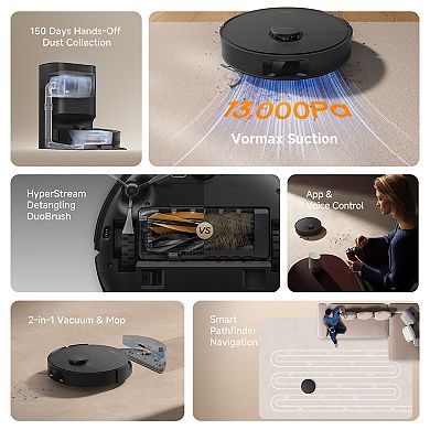 Dreame 4-in-1 GoVac 400 Robotic Vacuum and Mop with Auto-Empty and Mop Self-Cleaning
