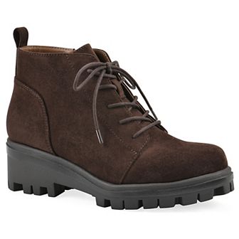 White Mountain Tariq Women's Lace-Up Lug Sole Booties