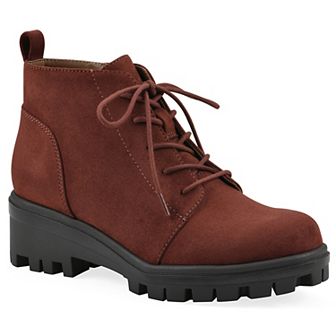 White Mountain Tariq Women's Lace-Up Lug Sole Booties
