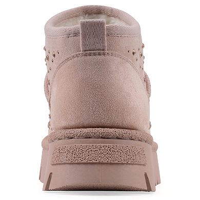 White Mountain Tomas Women's Faux Fur Lined Ankle Booties