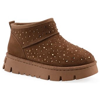 White Mountain Tomas Women's Faux Fur Lined Ankle Booties