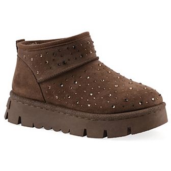 White Mountain Tomas Women's Faux Fur Lined Ankle Booties