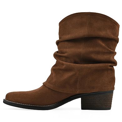 White Mountain Alden Women's Mid Calf Western Bootie