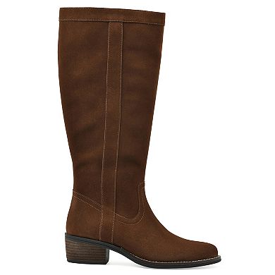 White Mountain Altitude Women's Suede Tall Shaft Boots in Regular and Wide Calf