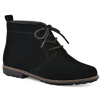 White Mountain Auburn Women's Suede Lace-Up Chukka Boots