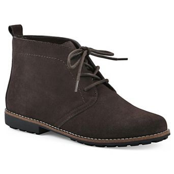 White Mountain Auburn Women's Suede Lace-Up Chukka Boots