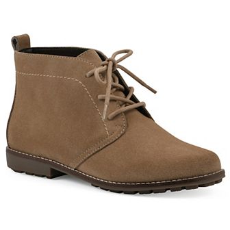 White Mountain Auburn Women's Suede Lace-Up Chukka Boots