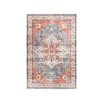 World Rug Gallery Traditional Distressed Washable Non-Slip Rug
