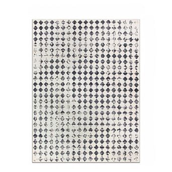 World Rug Gallery Geometric Distressed Abstract Washable Non-Slip Rug