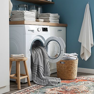 World Rug Gallery Bohemian Lines Washable Non-Slip Rug