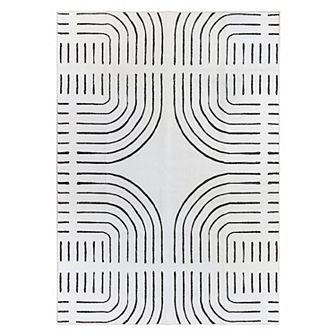 World Rug Gallery Bohemian Lines Washable Non-Slip Rug