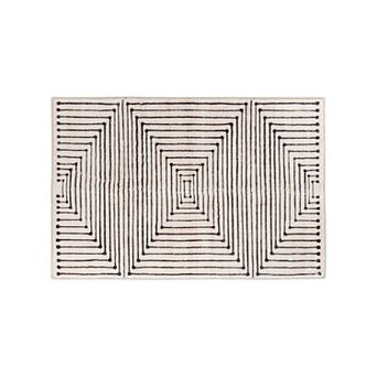 World Rug Gallery Bohemian Stripes Washable Non-Slip Rug