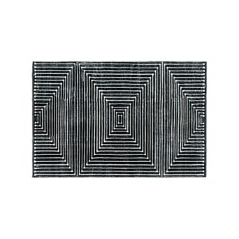 World Rug Gallery Bohemian Stripes Washable Non-Slip Rug