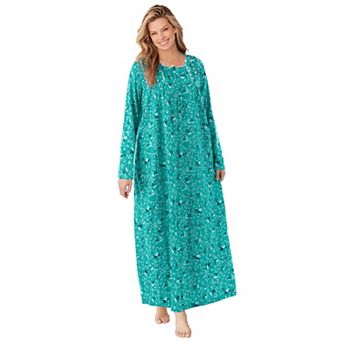 Dreams & Co. Plus Size Floral Knit Gown