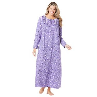 Dreams & Co. Plus Size Floral Knit Gown