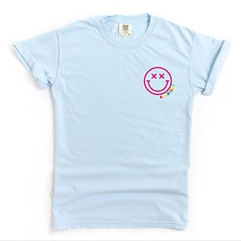 S.W.Smiley Simple Wink Bold - Women's Garment Dyed Graphic T-Shirt