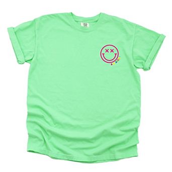 S.W.Smiley Simple Wink Bold - Women's Garment Dyed Graphic T-Shirt