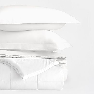 Home Collection Cotton Duvet Cover & Comforter Insert Set