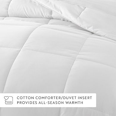 Home Collection Cotton Duvet Cover & Comforter Insert Set