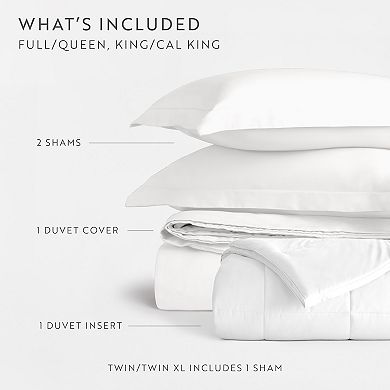 Home Collection Cotton Duvet Cover & Comforter Insert Set