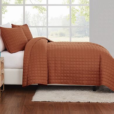 Brooklyn 3-pc. Loom Solid Linen Quilt Set