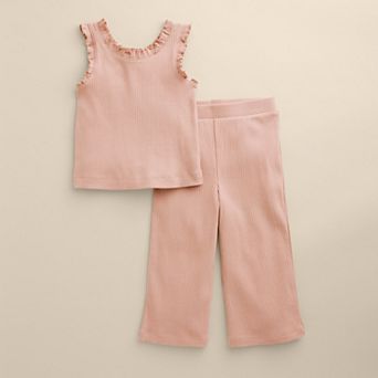 Girls 4-12 Little Co. by Lauren Conrad 2 pc Essential Tank & Wide Leg Pants Set
