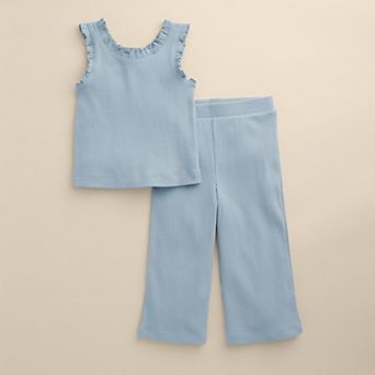 Girls 4-12 Little Co. by Lauren Conrad 2 pc Essential Tank & Wide Leg Pants Set