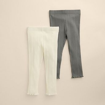 Girls 4-12 Little Co. by Lauren Conrad 2-Pack Lettuce Edge Legging Set