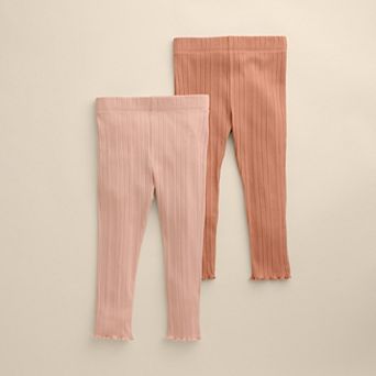 Girls 4-12 Little Co. by Lauren Conrad 2-Pack Lettuce Edge Legging Set