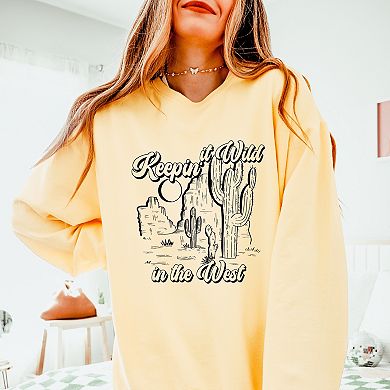 Simply Sage Market Keepin It Wild In The West Lightweight Garment Dyed Sweatshirt